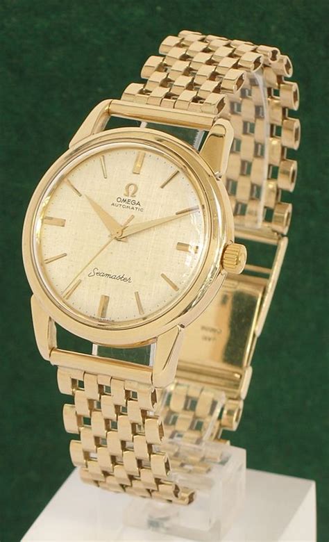 solid 18k gold watch men's|omega 9ct gold men's watch.